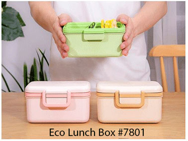 กล่องข้าวรักษ์โลก2ช่องฝาทึบ7801